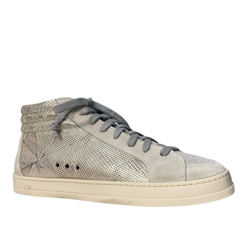 P448 Women's Skate Prisma High Top Metallic Leather Sneaker Italy Size 40